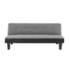 CELIA Banquette Clic-Clac 3 Places Contemporain Capitonné - Tissu Gris Et Noir - L 168 X P 73 X H 71 Cm -Deco.fr Soldes Boutique canape 20000463