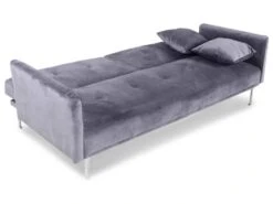 Canapé Convertible Clic-clac 3 Places Carla Velours Gris 8 Canapé Convertible Clic-clac 3 Places Carla Velours Gris -Deco.fr Soldes Boutique canape 20006363