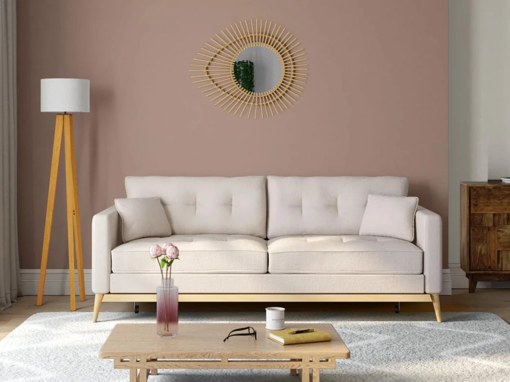 Canapé 3 Places Convertible En Tissu Crème KENZA 7 Canapé 3 Places Convertible En Tissu Crème KENZA – Image 7