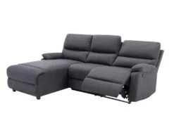 Canapé D'angle Relax En Tissu électrique LUNANO - Anthracite - Angle Gauche -Deco.fr Soldes Boutique canape 2011885