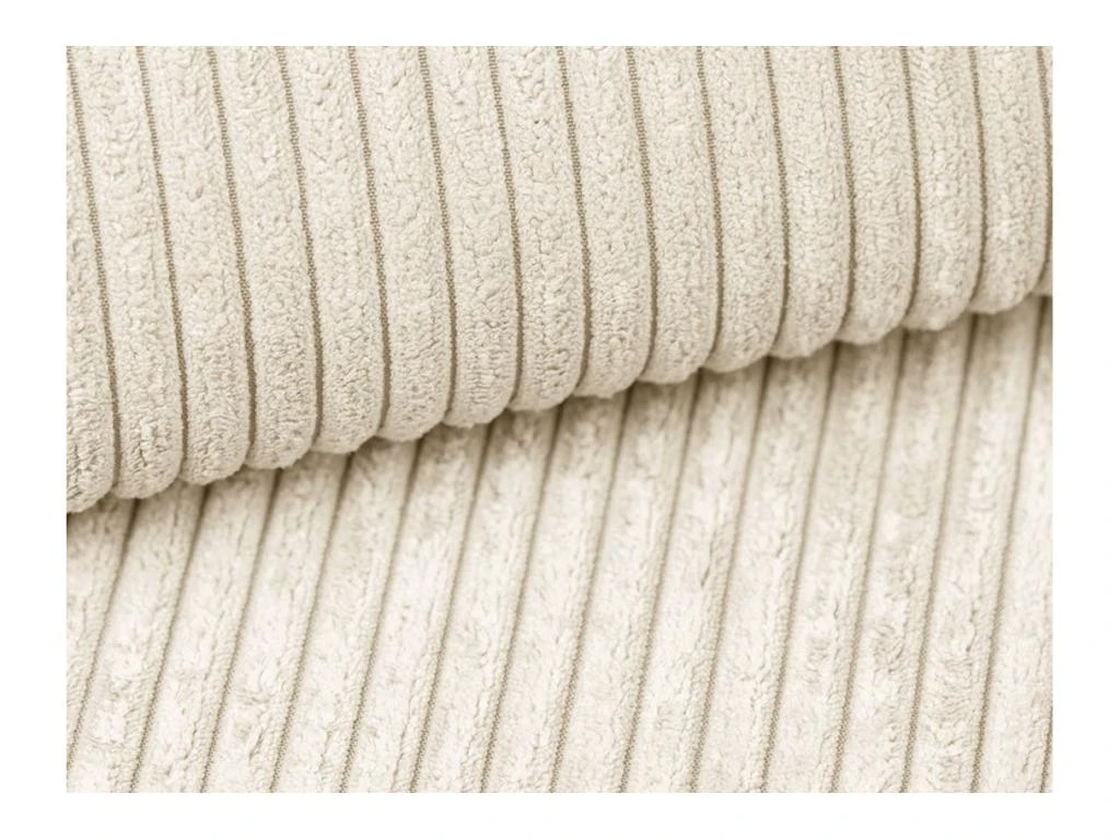 CLARISSE - Canapé D'angle Convertible Réversible Avec Coffre En Velours Côtelé - Beige 9 CLARISSE - Canapé D'angle Convertible Réversible Avec Coffre En Velours Côtelé - Beige – Image 9