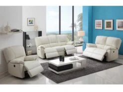 Canapé 2 Places Relax électrique En Cuir MARCIS - Ivoire 16 Canapé 2 Places Relax électrique En Cuir MARCIS - Ivoire -Deco.fr Soldes Boutique canape 202603