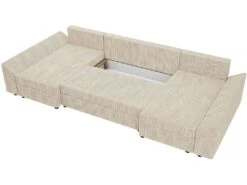 Canapé Panoramique "Vaugirard" En Velours Côtelé - 5 Places - Beige -Deco.fr Soldes Boutique canape 20940689