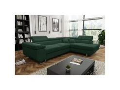 Canapé D'angle Convertible Droit 4 Places Coffre Martin Velours Côtelé Vert Sapin -Deco.fr Soldes Boutique canape 20941841