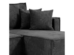 Canapé D'angle Réversible Convertible 3 Places Ezekiel Velours Côtelé Gris -Deco.fr Soldes Boutique canape 20941865