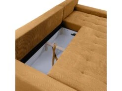 Canapé D'angle Convertible Droit 4 Places Coffre Jonas Velours Côtelé Jaune 8 Canapé D'angle Convertible Droit 4 Places Coffre Jonas Velours Côtelé Jaune -Deco.fr Soldes Boutique canape 20941883