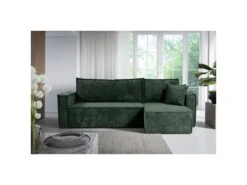 Canapé D'angle Réversible Convertible 3 Places Ezekiel Velours Côtelé Vert Sapin 8 Canapé D'angle Réversible Convertible 3 Places Ezekiel Velours Côtelé Vert Sapin -Deco.fr Soldes Boutique canape 20941977