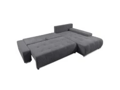 Canapé D'angle Convertible Droit 4 Places Coffre Jonas Velours Côtelé Gris -Deco.fr Soldes Boutique canape 20942099