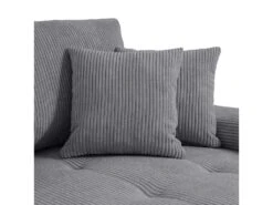 Canapé D'angle Convertible Droit 4 Places Coffre Jonas Velours Côtelé Gris -Deco.fr Soldes Boutique canape 20942103