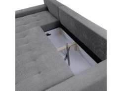 Canapé D'angle Convertible Gauche 4 Places Coffre Jonas Velours Côtelé Gris -Deco.fr Soldes Boutique canape 20942111