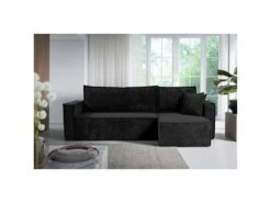 Canapé D'angle Réversible Convertible 3 Places Ezekiel Velours Côtelé Noir 8 Canapé D'angle Réversible Convertible 3 Places Ezekiel Velours Côtelé Noir -Deco.fr Soldes Boutique canape 20942121