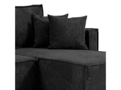 Canapé D'angle Réversible Convertible 3 Places Ezekiel Velours Côtelé Noir 9 Canapé D'angle Réversible Convertible 3 Places Ezekiel Velours Côtelé Noir -Deco.fr Soldes Boutique canape 20942123