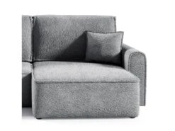 Canapé D'angle Réversible Convertible 3 Places Coffre Valentin Mini Bouclé Gris -Deco.fr Soldes Boutique canape 20942129