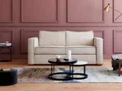 Canapé 3 Places Convertible Express En Velours Côtelé Beige - Couchage 140 Cm - Matelas 22 Cm LORETO 9 Canapé 3 Places Convertible Express En Velours Côtelé Beige - Couchage 140 Cm - Matelas 22 Cm LORETO -Deco.fr Soldes Boutique canape 20988387