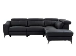 Canapé D'angle Droit Relax électrique En Cuir Noir FORLO 10 Canapé D'angle Droit Relax électrique En Cuir Noir FORLO -Deco.fr Soldes Boutique canape 21019375