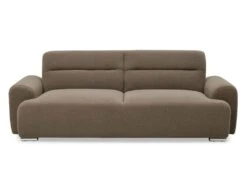 Canapé-lit Clic-clac 3 Places Confort Lucille Tissu Bouclette Taupe