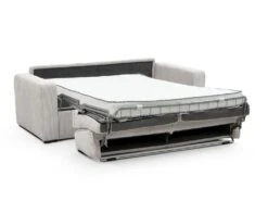 Canapé 4 Places Convertible Express En Velours Côtelé Beige - Couchage 160 Cm - Matelas 14 Cm - MONDOVI -Deco.fr Soldes Boutique canape 21153715