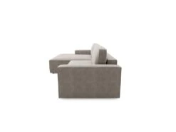 Canapé Angle Gauche Convertible Coffre Velours Taupe 300x174cm -Deco.fr Soldes Boutique canape 21219161