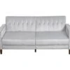 LIVERPOOL - Canapé Convertible En Velours Gris Clair