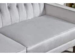 LIVERPOOL - Canapé Convertible En Velours Gris Clair 17 LIVERPOOL - Canapé Convertible En Velours Gris Clair -Deco.fr Soldes Boutique canape 21270181