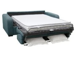 Canapé 4 Places Convertible Express En Tissu Bleu - Matelas 14 Cm - Couchage 160cm - BEVIS -Deco.fr Soldes Boutique canape 2145777