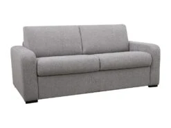 Canapé 4 Places Convertible Express En Tissu Gris - Matelas 14 Cm - Couchage 160cm - BEVIS -Deco.fr Soldes Boutique canape 2145923