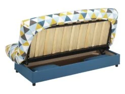 Canapé Convertible Clic-clac En Tissu SALOON Avec Coffre De Rangement - Bleu Imprimé GRAPHIC 16 Canapé Convertible Clic-clac En Tissu SALOON Avec Coffre De Rangement - Bleu Imprimé GRAPHIC -Deco.fr Soldes Boutique canape 219189
