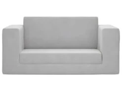 Canapé-lit Pour Enfants à 2 Places Gris Clair Peluche Douce -Deco.fr Soldes Boutique canape 21991793
