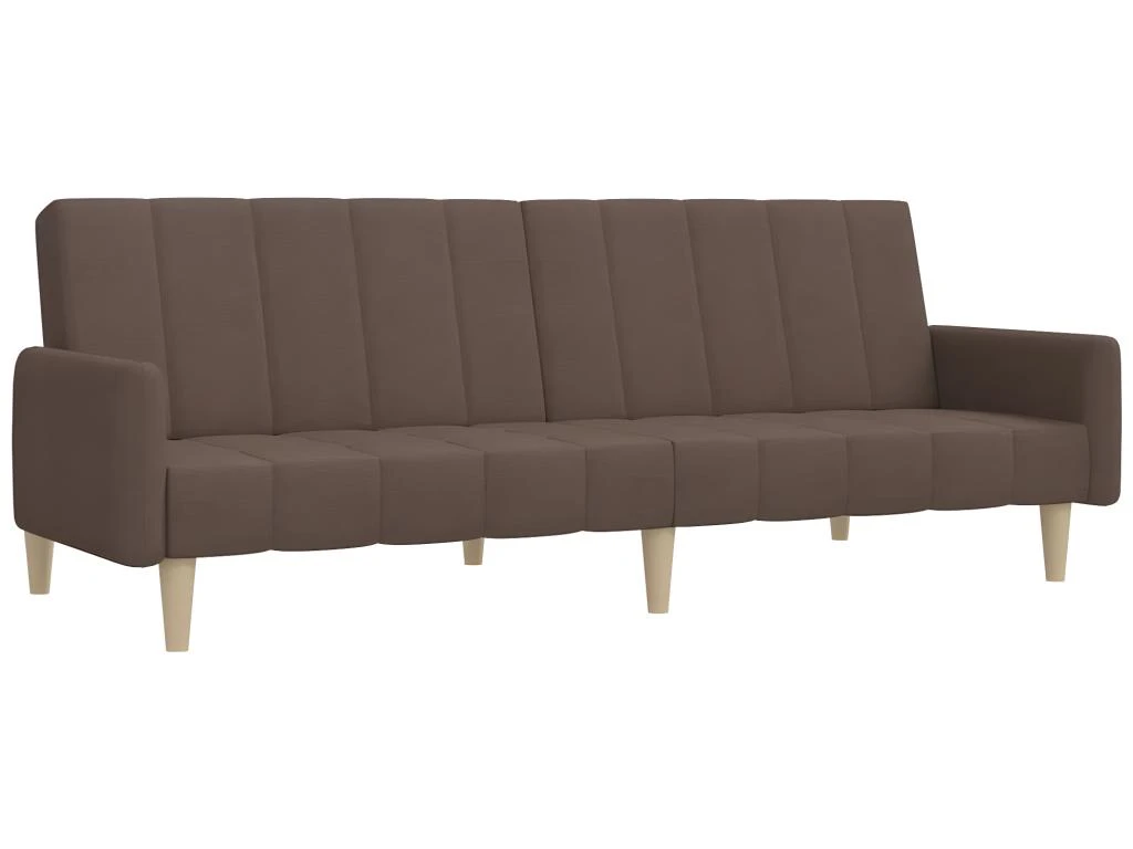 Canapé-lit à 2 Places Taupe Tissu 2 Canapé-lit à 2 Places Taupe Tissu – Image 2