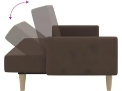 Canapé-lit à 2 Places Taupe Tissu 15 Canapé-lit à 2 Places Taupe Tissu -Deco.fr Soldes Boutique canape 21994797