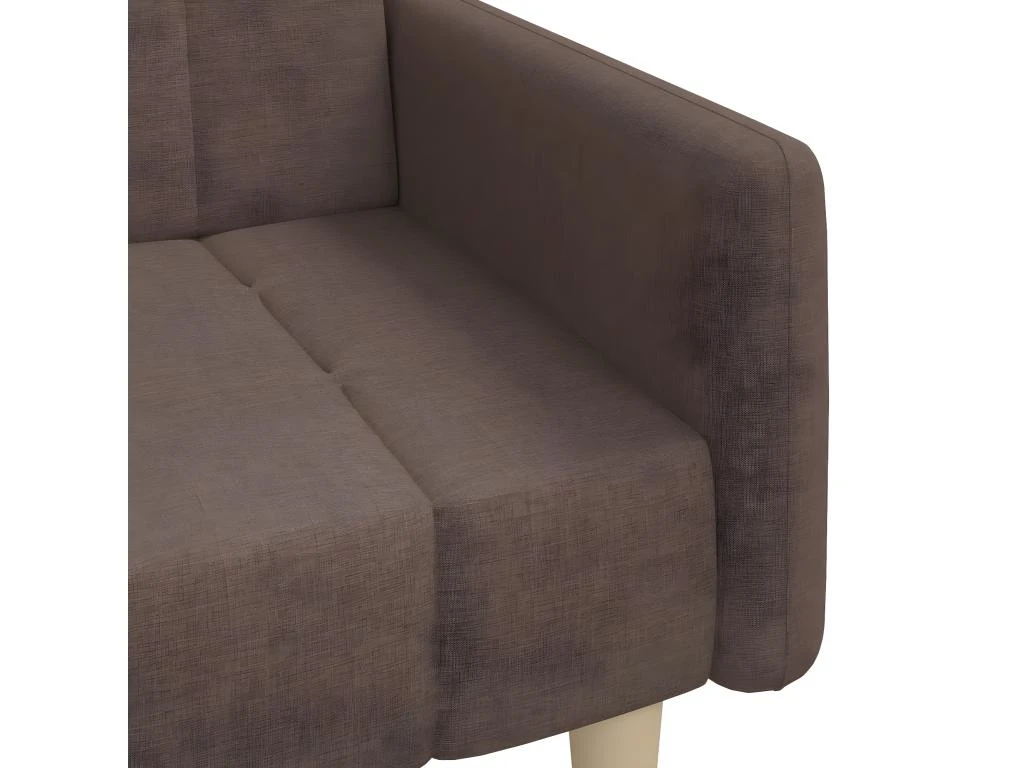 Canapé-lit à 2 Places Taupe Tissu 9 Canapé-lit à 2 Places Taupe Tissu – Image 9