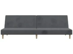 Canapé-lit à 2 Places Gris Clair Tissu -Deco.fr Soldes Boutique canape 21995549