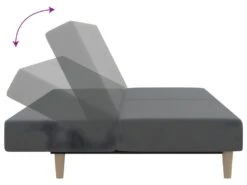 Canapé-lit à 2 Places Gris Clair Tissu -Deco.fr Soldes Boutique canape 21995557