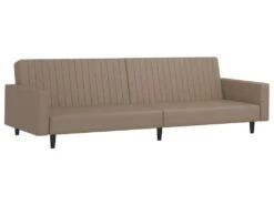 Canapé-lit à 2 Places Avec Repose-pied Cappuccino Similicuir -Deco.fr Soldes Boutique canape 21995849