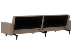 Canapé-lit à 2 Places Avec Repose-pied Cappuccino Similicuir -Deco.fr Soldes Boutique canape 21995853