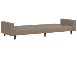 Canapé-lit à 2 Places Avec Repose-pied Cappuccino Similicuir -Deco.fr Soldes Boutique canape 21995857