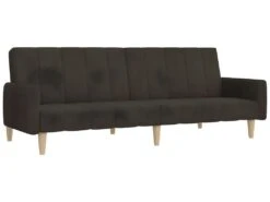 Canapé-lit à 2 Places Marron Foncé Tissu 11 Canapé-lit à 2 Places Marron Foncé Tissu -Deco.fr Soldes Boutique canape 21996425