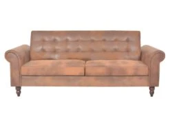 Canapé-lit Convertible Avec Accoudoir Daim Synthétique Marron 11 Canapé-lit Convertible Avec Accoudoir Daim Synthétique Marron -Deco.fr Soldes Boutique canape 21998237