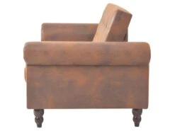 Canapé-lit Convertible Avec Accoudoir Daim Synthétique Marron 12 Canapé-lit Convertible Avec Accoudoir Daim Synthétique Marron -Deco.fr Soldes Boutique canape 21998239