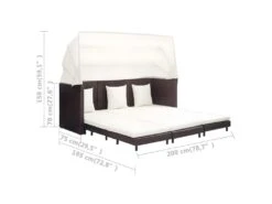 Canapé-lit Extensible 3 Places Avec Toit Résine Tressée Marron 17 Canapé-lit Extensible 3 Places Avec Toit Résine Tressée Marron -Deco.fr Soldes Boutique canape 22002105