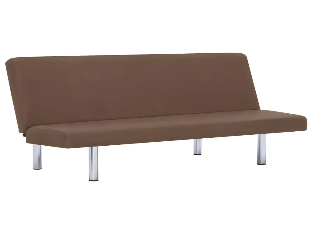 Canapé-lit Taupe PolyestervidaXL Canapé-lit Marron Polyester 2 Canapé-lit Taupe PolyestervidaXL Canapé-lit Marron Polyester – Image 2