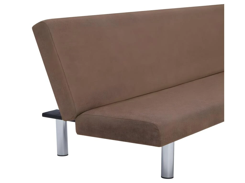 Canapé-lit Taupe PolyestervidaXL Canapé-lit Marron Polyester 7 Canapé-lit Taupe PolyestervidaXL Canapé-lit Marron Polyester – Image 7