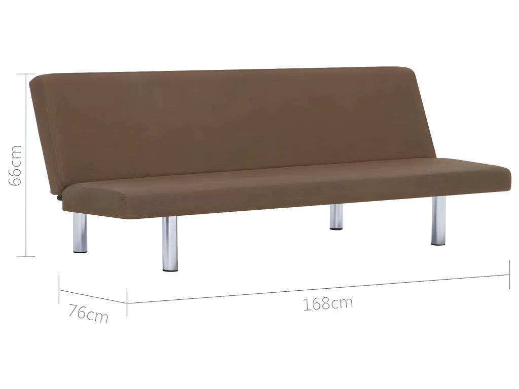 Canapé-lit Taupe PolyestervidaXL Canapé-lit Marron Polyester 10 Canapé-lit Taupe PolyestervidaXL Canapé-lit Marron Polyester – Image 10