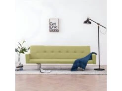 Canapé-lit Avec Accoudoir Vert Polyester
