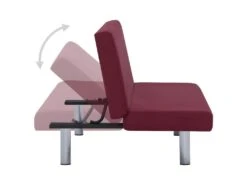 Canapé-lit Rouge Bordeaux Polyester -Deco.fr Soldes Boutique canape 22060209