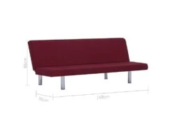 Canapé-lit Rouge Bordeaux Polyester -Deco.fr Soldes Boutique canape 22060221