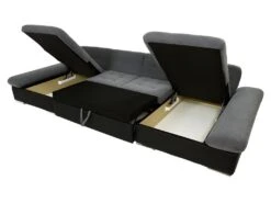 Canapé D'angle Convertible ALON Velours Côtelé Gris -Deco.fr Soldes Boutique canape 22101201