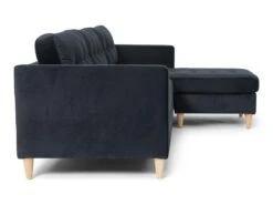 Marino Canapé BA4, Chaise Longue Droite Ou Gauche En Velours, Noir. -Deco.fr Soldes Boutique canape 22104295