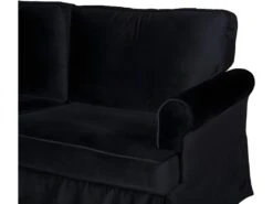 Anton Canapé 2 Personnes En Velours, Noir. -Deco.fr Soldes Boutique canape 22104555