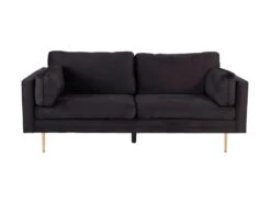 Boom Canapé 3 Personnes En Velours, Noir.